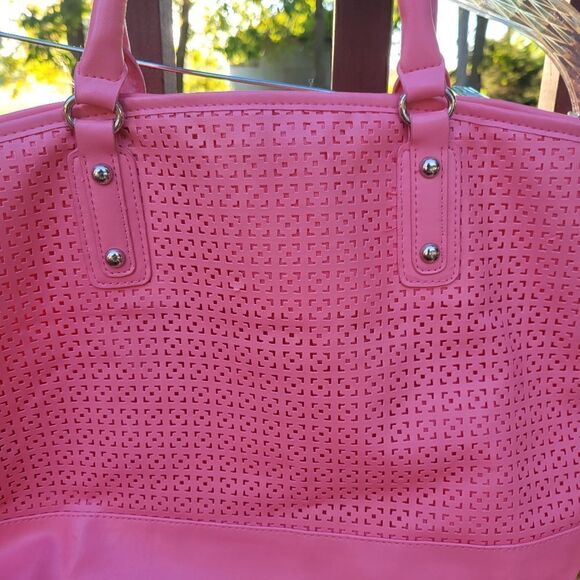 Ladies Tote Coral Bag Purse - Picture 2 of 10